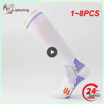 1-8 шт. Компрессионные носки для бега для мужчин и женщин для футбола, снимающие усталость, облегчающие боль 20-30 Мм рт. ст. Черные компрессионные носки Подходят для