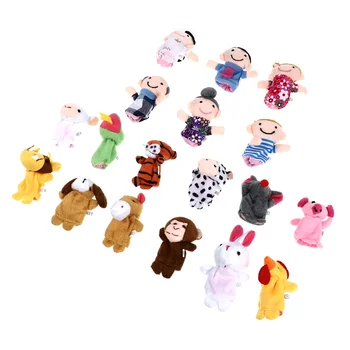 12 пальчиковых кукол Зодиака (смешанный стиль), костюм для семьи из 6 пальчиковых детей, игрушки для рассказывания семейных историй для