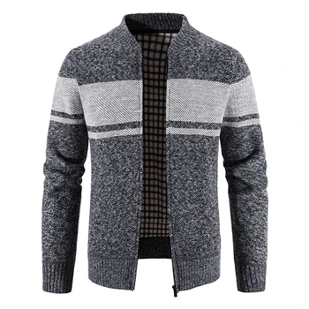 2023 Осенне-зимний мужской свитер, модный вязаный кардиган, мужской свитер высокого качества, повседневная куртка, мужской свитер на молнии, 6699