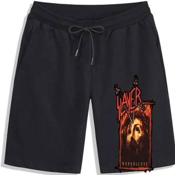 SLAYER Official шорты для мужчин без РАСКАЯНИЯ cool Metal U.S. Thrash Metal Kerry King Мужские Шорты для мужчин /Boy summer Cool shorts