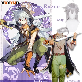 XCXOSD Костюмы для косплея Genshin Impact Razor Наряд игрового персонажа Новое поступление аниме Одежда для ролевых игр Костюм