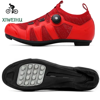 XIWEIHU Профессиональная велосипедная обувь унисекс Ciclismo из углеродного волокна MTB, мужские кроссовки, женский горный велосипед с фиксацией скорости, оригинал