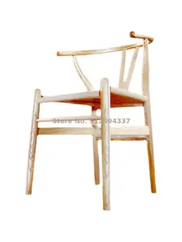 Y стул из массива дерева, скандинавский простой современный обеденный стул, подлокотник для отдыха, спинка, домашний деревянный стул, стул для учебы из китайского ротанга