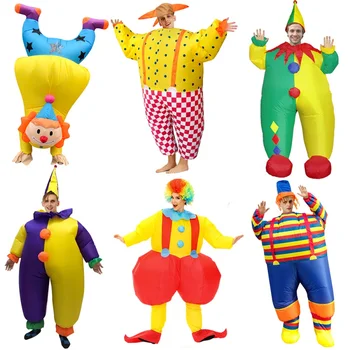 Аниме Мультяшная Подставка Вверх Ногами Костюм Клоуна Забавный Карнавальный Надувной взрослый Клоун с подставкой на руках