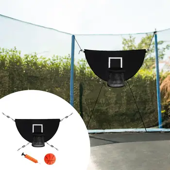 Баскетбольное кольцо для батута, простая установка с баскетбольным мячом и насосом, баскетбольные ворота для мальчиков и девочек, баскетбольная стойка