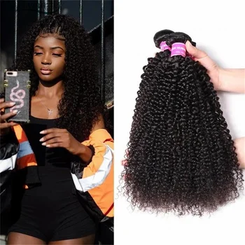 Бразильские Вьющиеся Волосы Плетение 3 Пучка Сделка 28 30 Дюймов 100% Необработанные Пряди Волос Для Наращивания Человеческих Волос Для Чернокожих Женщин В Продаже