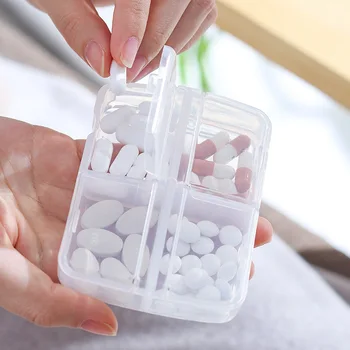 Бытовая портативная дорожная маленькая мини-коробочка для таблеток, Маленькая коробочка для переноски, запечатанная коробка для хранения, Маленькая коробочка для таблеток, органайзер для таблеток.