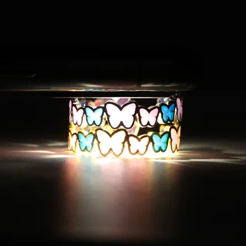 В стиле Kpop, 18-каратные Позолоченные Светящиеся кольца-бабочки Для женщин, Регулируемые модные украшения из нержавеющей стали Оптом, Подарок для подростков