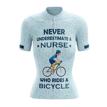 Велосипедная медсестра Женская велосипедная майка с коротким рукавом Велосипедная рубашка Велосипедная одежда Одежда для горных дорог Одежда для велосипедных гонок MTB Одежда