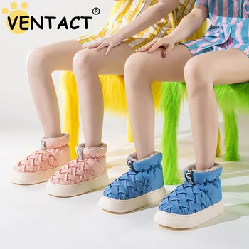 Женские зимние ботинки VENTACT 2023, зимняя обувь, теплые уютные модные короткие ботинки Ins, уличные домашние хлопковые тапочки Conpon