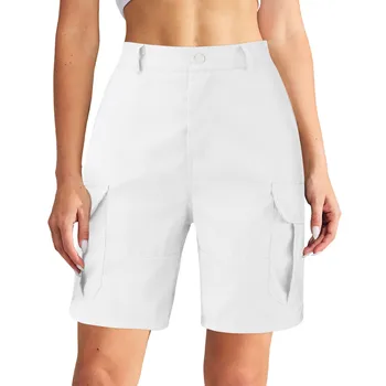 Женские шорты-карго Летние стрейчевые шорты для активного отдыха в гольф с карманами, женские повседневные брюки, одежда для отдыха, спортивные штаны