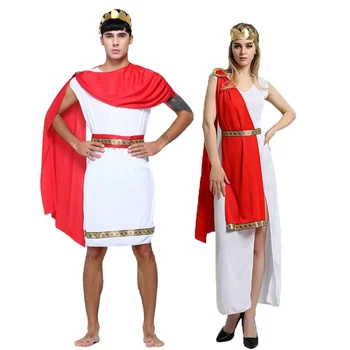Карнавальная вечеринка, костюмы на Хэллоуин для пары, костюм греческой богини, римская леди, косплей для женщин, римские чиновники для мужчин