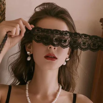 Кружевная маска для глаз тушь для ресниц sexy para mujer Сексуальная полая маска для лица Маскарадная вечеринка Вуаль с завязанными глазами Пряжа