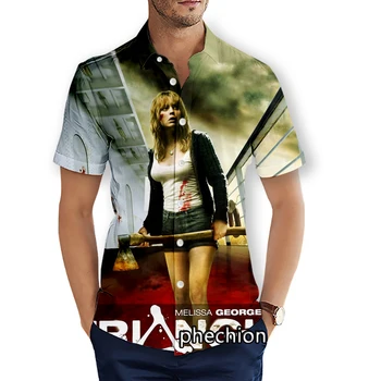 Летние мужские пляжные рубашки phechion с коротким рукавом, Повседневные рубашки с треугольным 3D принтом, Модная Уличная одежда, мужские топы X67