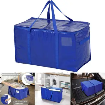 Многоразовый упаковочный пакет с усиленными швами, компактный контейнер для хранения одежды, прочный многоразовый пластик для экономии места