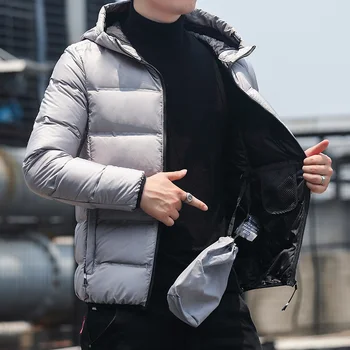 мужская пуховая куртка 2023, осень и зима, новые стили, мужская легкая теплая куртка с капюшоном на утином пуху, большие размеры 7XL 8XL