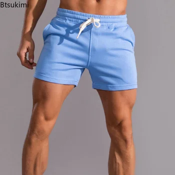 Мужские летние шорты Повседневные хлопчатобумажные шорты Homme Oversize Баскетбольные шорты Спортивные шорты для фитнеса Спортивные штаны для бега Мужская одежда