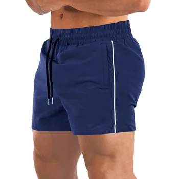 Мужские спортивные шорты для фитнеса мускулистого типа, эластичные тонкие дышащие брюки для приседания iron dog, быстросохнущие шорты для бега