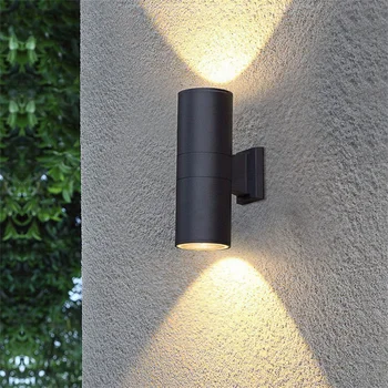 Наружный цилиндрический светодиодный настенный светильник мощностью 18 Вт 24 Вт, водонепроницаемые настенные светильники для садового крыльца, Отель, Вилла, Балкон, Наружное настенное бра