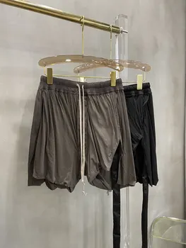 Новые шорты эластичная веревка на талии двухслойный тонкий материал дизайн с разрезом удобные шорты