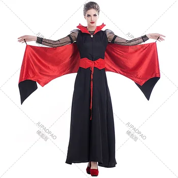 Новый костюм вампира на Хэллоуин, платье для выступлений, взрослая женщина, личность, Странный Дьявол, ролевая игра, косплей, одежда летучей мыши