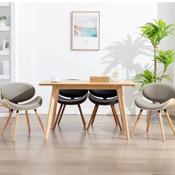 Обеденные стулья из массива скандинавской древесины для кухонной мебели, креативный дизайн спинки обеденного стула в форме жука для ресторана