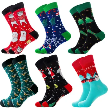 Оптовые Универсальные Спортивные Гольфы Santa Elk Socks на Рождество Оптом
