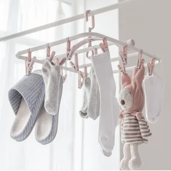 пластиковая вешалка для носков 1шт Складная ветрозащитная прочная для домашнего гардероба