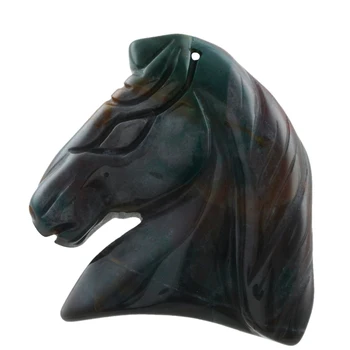 Подвеска-скульптура лошади из натурального индийского агата для женщин, мужское ожерелье, Винтажные ювелирные украшения с животными, Аксессуары