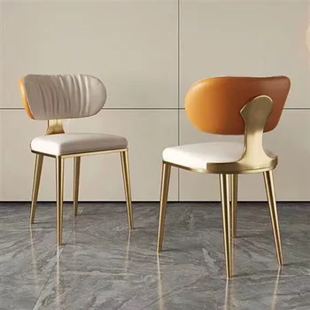 Современный обеденный стул класса люкс Nordic light home simple coffee restaurant со спинкой