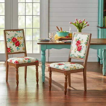 Старинные обеденные стулья с цветочным узором The Pioneer Woman, Набор из 2 стульев для обеденного стола