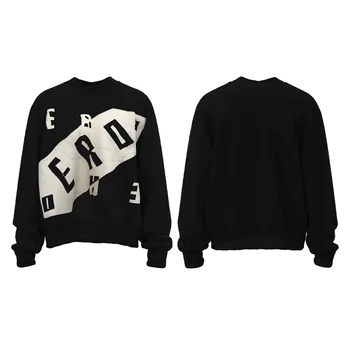 Черный свитер с буквенным логотипом ERD Для мужчин и женщин 1: 1, Высококачественный вязаный свитер с круглым вырезом, пуловер, толстовка ERD