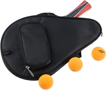 Чехол для ракетки Pings Pongs, водонепроницаемый чехол для биты для настольного тенниса Oxford Colth | чехол для летучей мыши, сумка для переноски с пенопластовой подкладкой на молнии