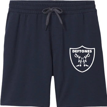 Шорты с логотипом Deftones Black Raider, новые мужские шорты, шорты из чистого хлопка, Чистый хлопок