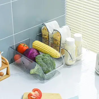 Ящик для хранения в холодильнике Из пищевого ПЭТ-материала, Универсальный прочный контейнер для хранения в холодильнике, Организованная кладовая для продуктов